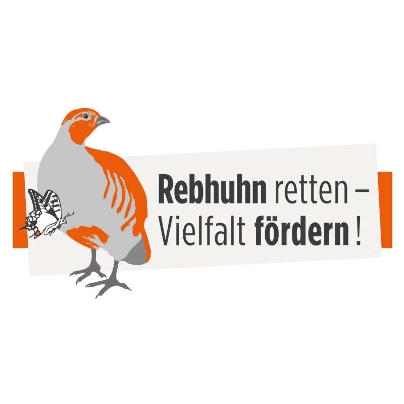Logo: Rebhuhn retten - Vielfalt fördern!